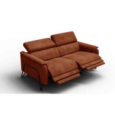 Relaxsofa 3-Sitzer RODEN, rostrot
