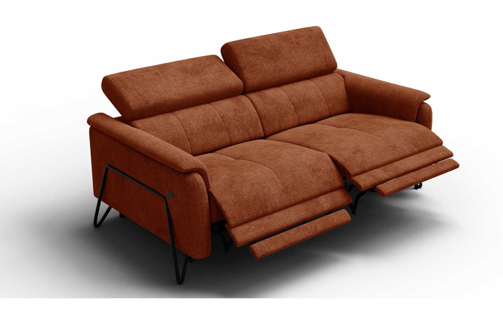 Relaxsofa 3-Sitzer RODEN, rostrot