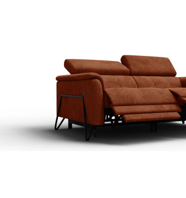 Relaxsofa 3-Sitzer RODEN, rostrot