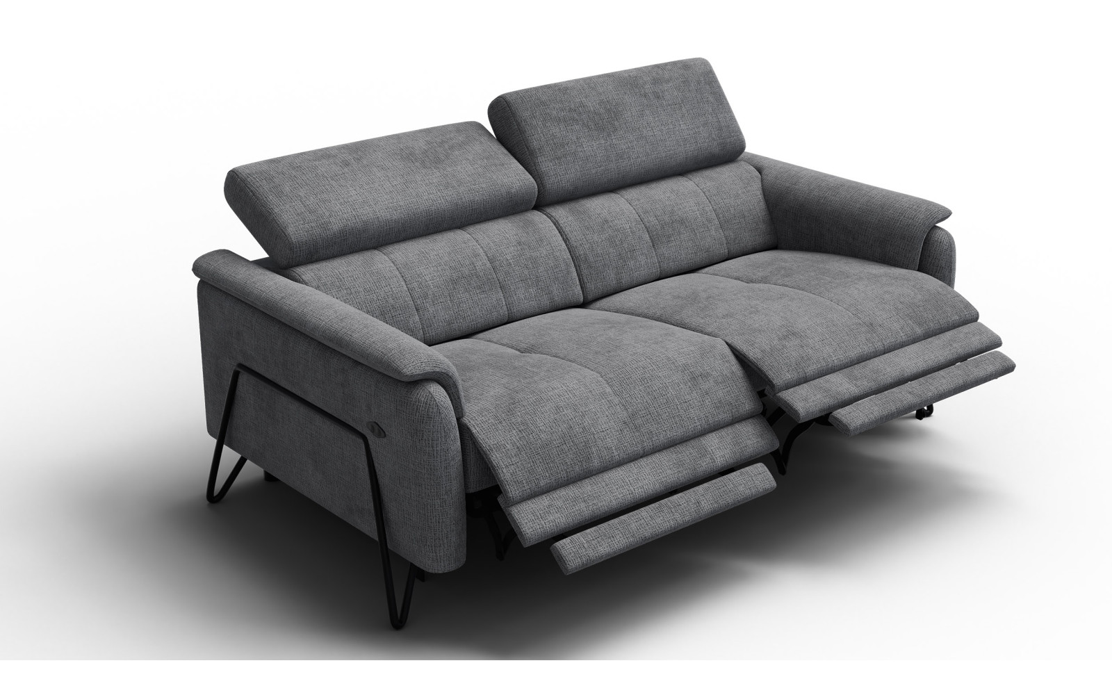 Relaxsofa 3-Sitzer RODEN, dunkelgrau