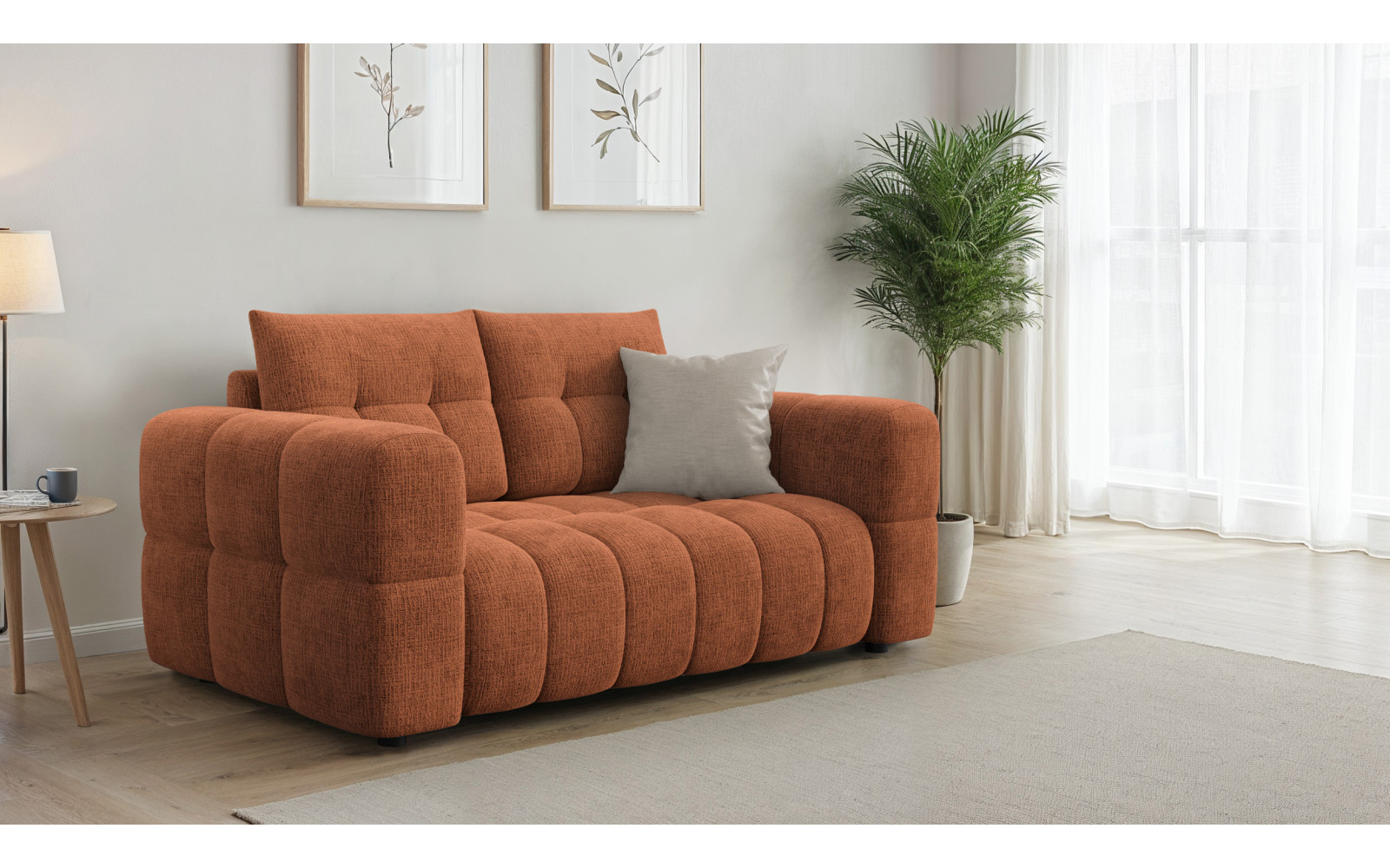 CLOUDI 2-Sitzer-Sofa, rostrot