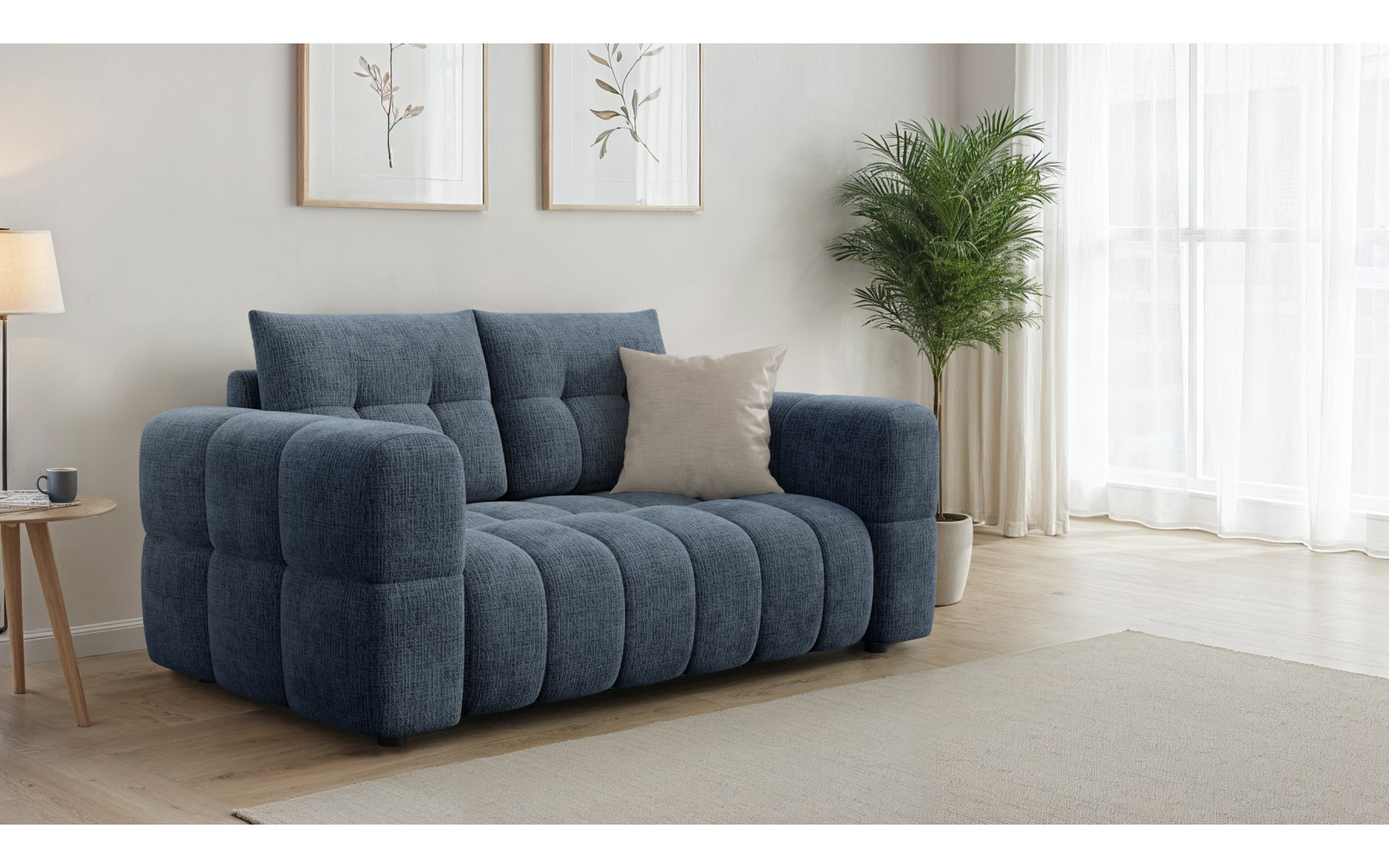 CLOUDI 2-Sitzer-Sofa, marineblau