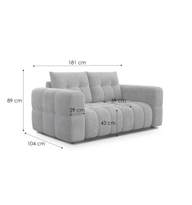 CLOUDI 2-Sitzer-Sofa, beige