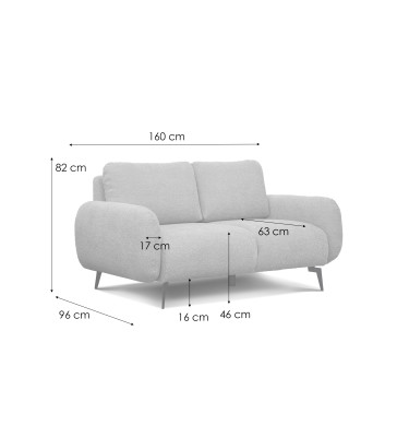 FEBE 2-Sitzer-Sofa, beige