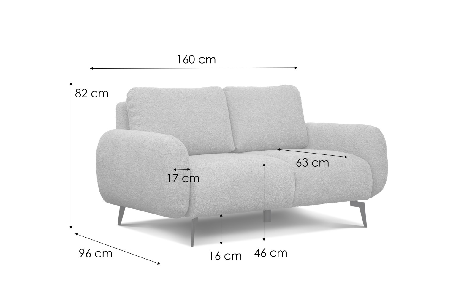 FEBE 2-Sitzer-Sofa, senfgelb