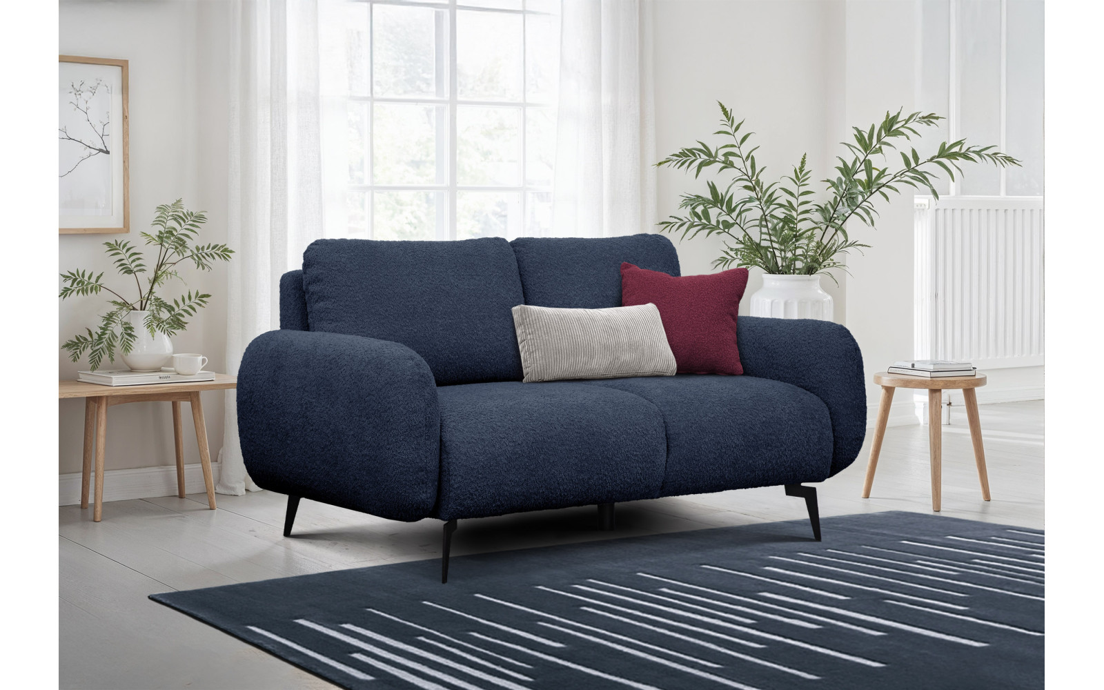 FEBE 2-Sitzer-Sofa, marineblau