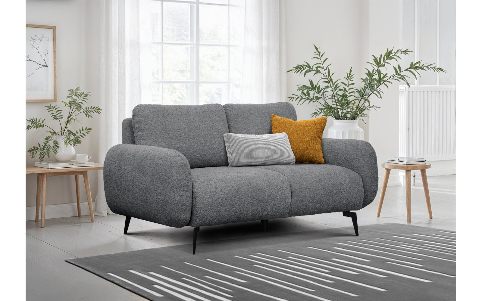 FEBE 2-Sitzer-Sofa, dunkelgrau