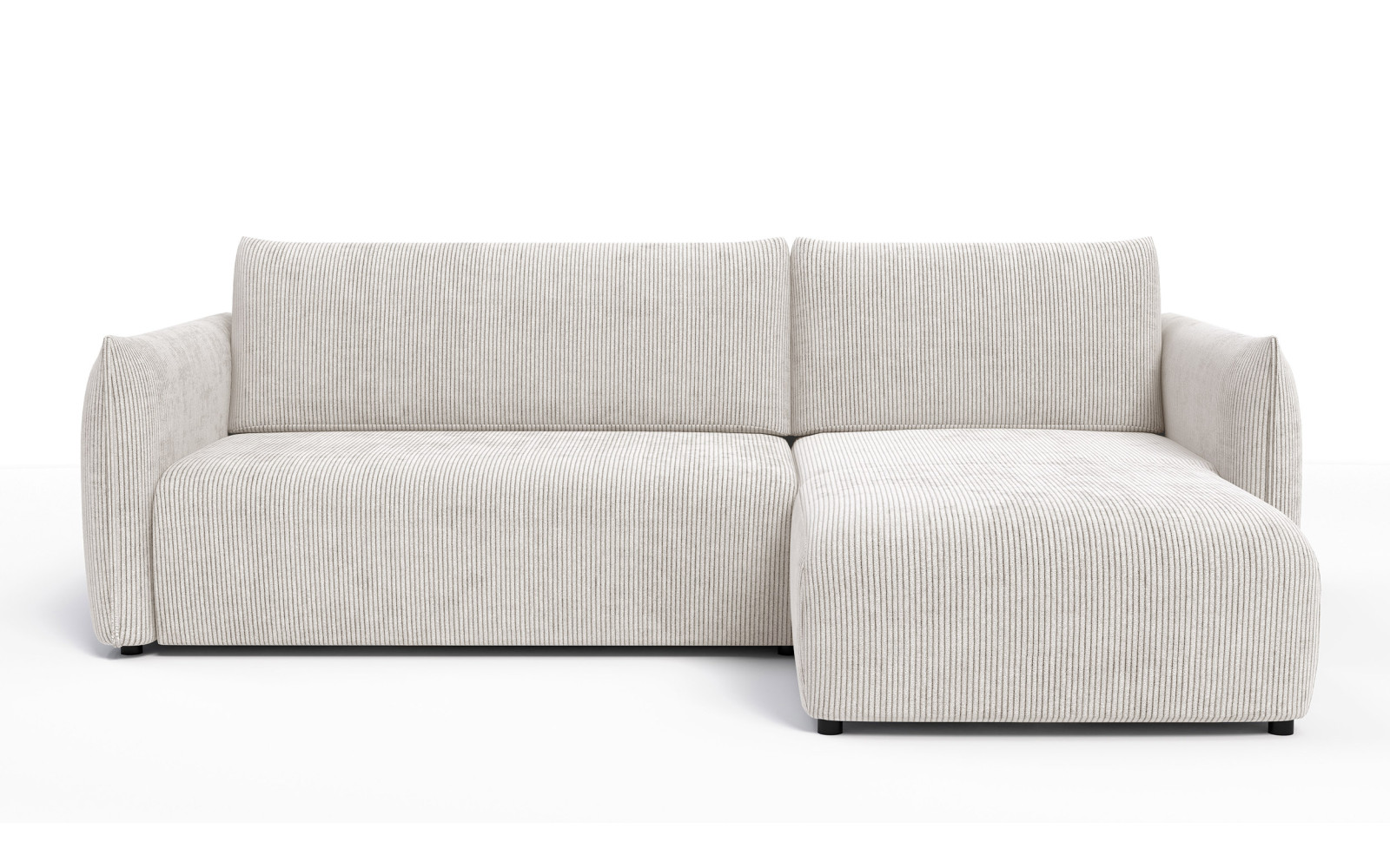 TAUER Ecksofa 3-Sitzer links, perlweiß