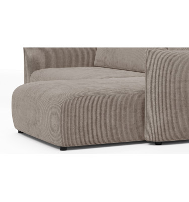 TAUER Ecksofa 3-Sitzer links, taupe