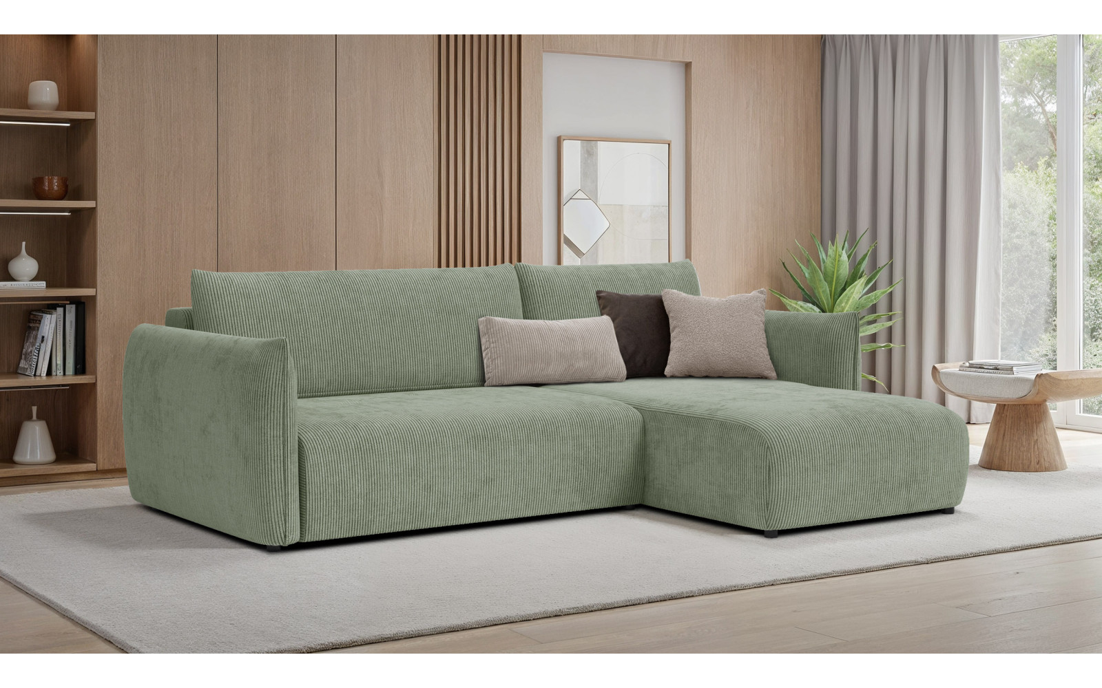 TAUER Ecksofa 3-Sitzer links, mint