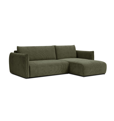 TAUER Ecksofa 3-Sitzer links, olive