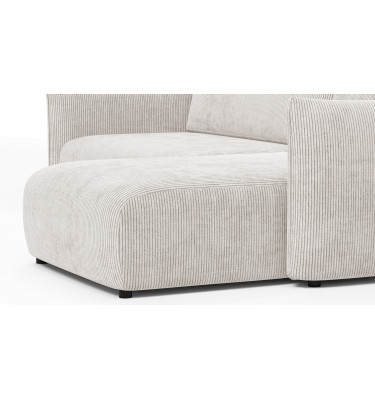 TAUER Ecksofa 3-Sitzer links, perlweiß