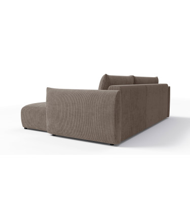 TAUER Ecksofa 3-Sitzer links, taupe