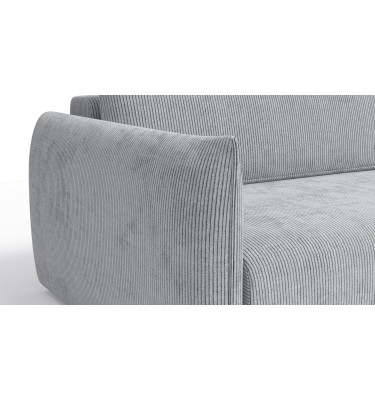 TAUER Ecksofa 3-Sitzer links, hellgrau