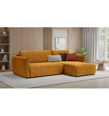 TAUER Ecksofa 3-Sitzer links, safran