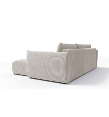 TAUER Ecksofa 3-Sitzer links, perlweiß