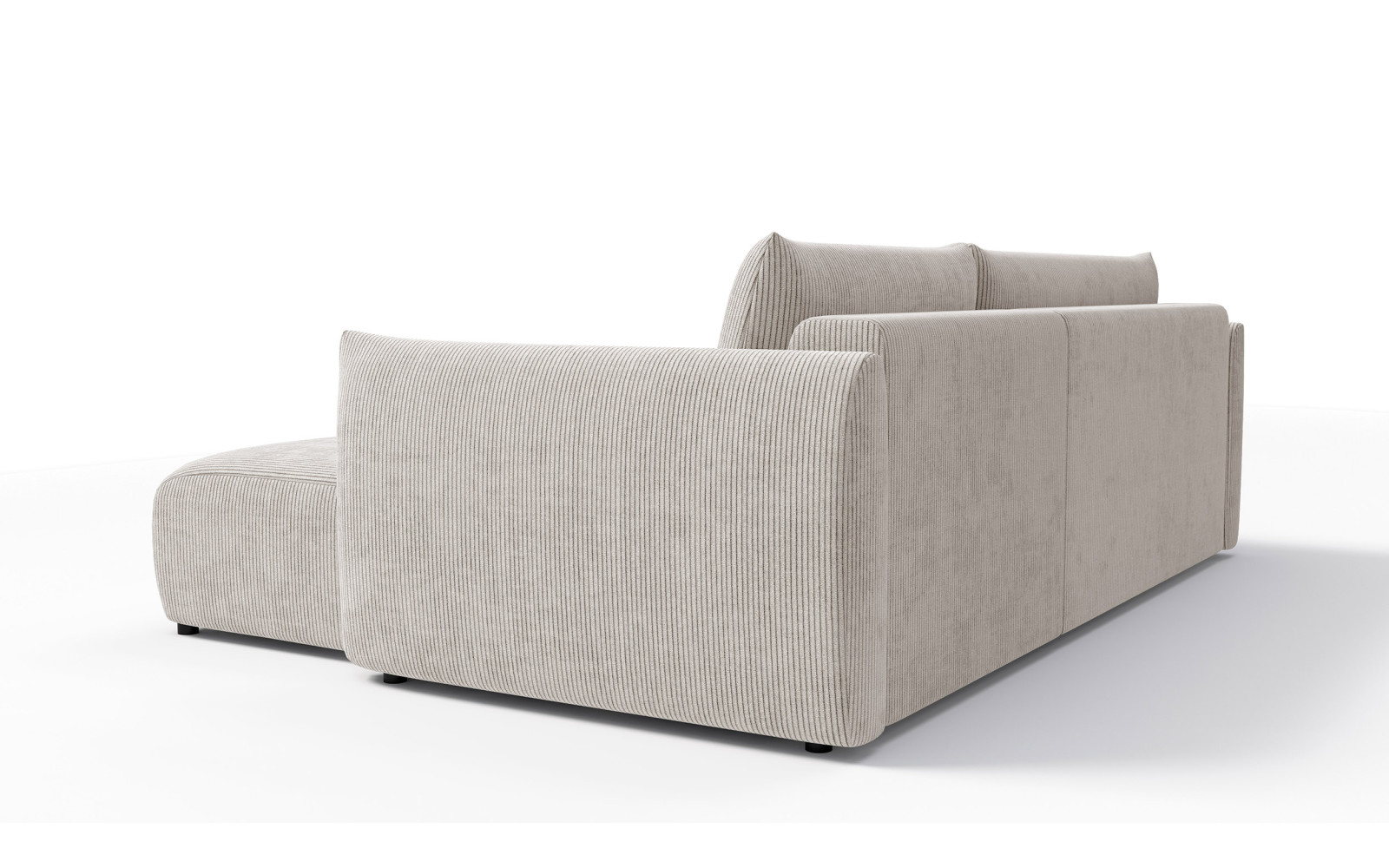 TAUER Ecksofa 3-Sitzer links, perlweiß