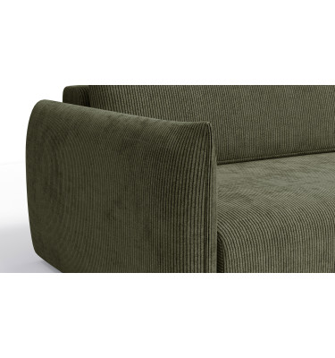 TAUER Ecksofa 3-Sitzer links, olive