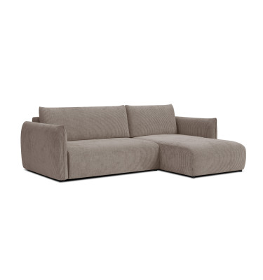 TAUER Ecksofa 3-Sitzer links, taupe