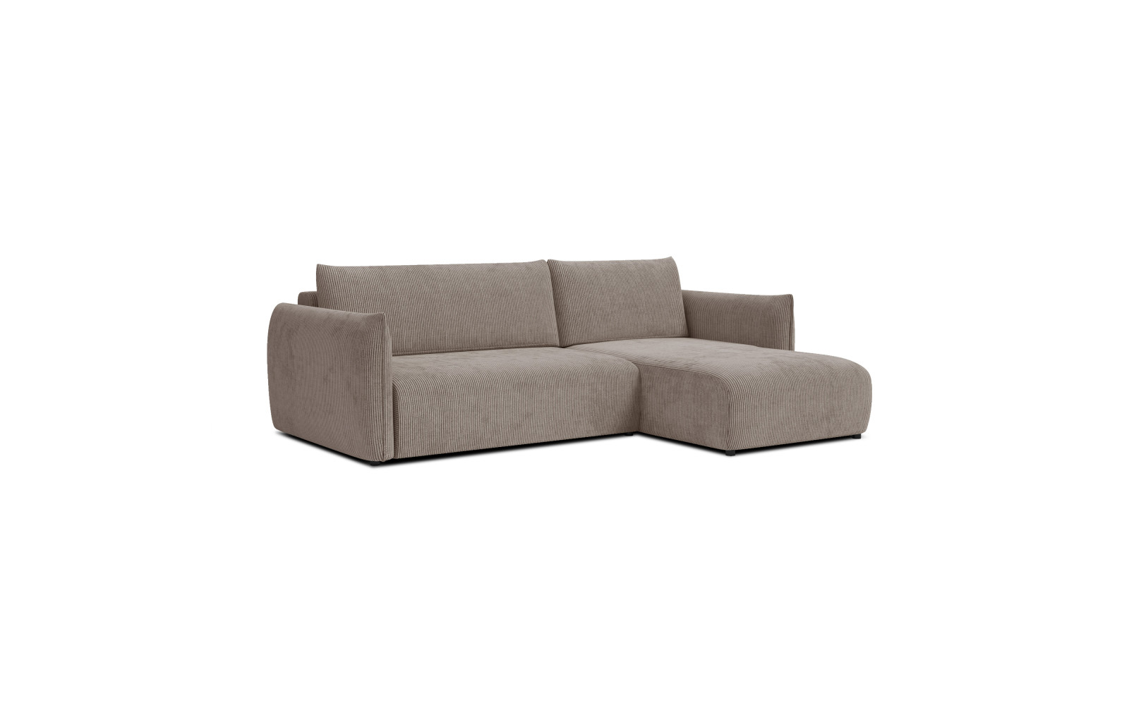 TAUER Ecksofa 3-Sitzer links, taupe