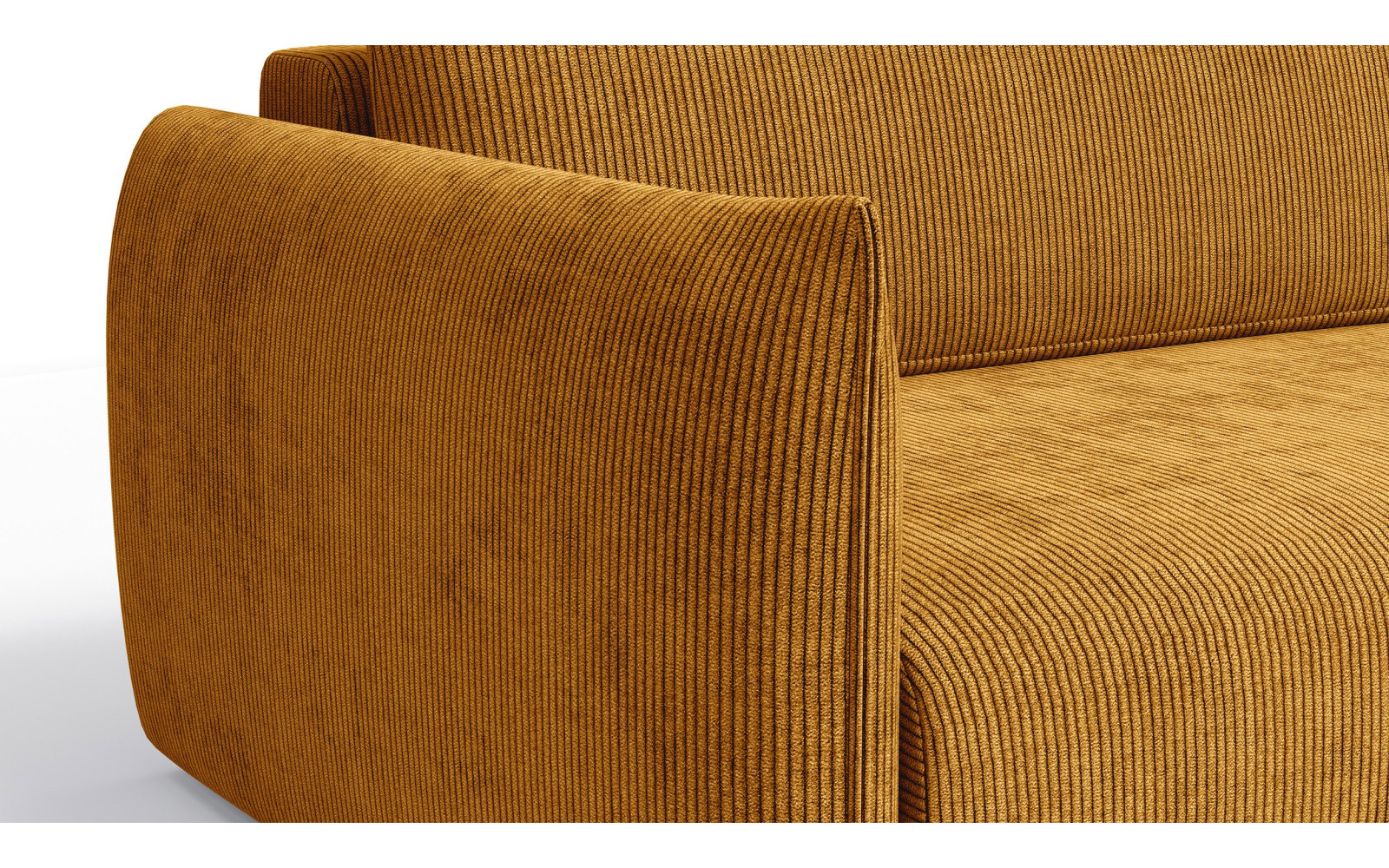 TAUER Ecksofa 3-Sitzer links, safran