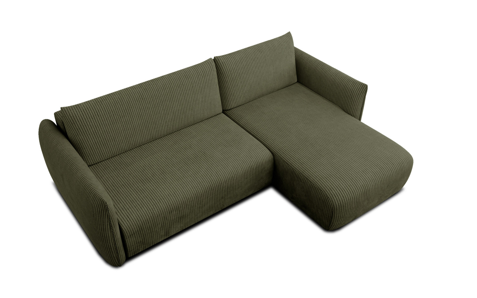 TAUER Ecksofa 3-Sitzer links, olive