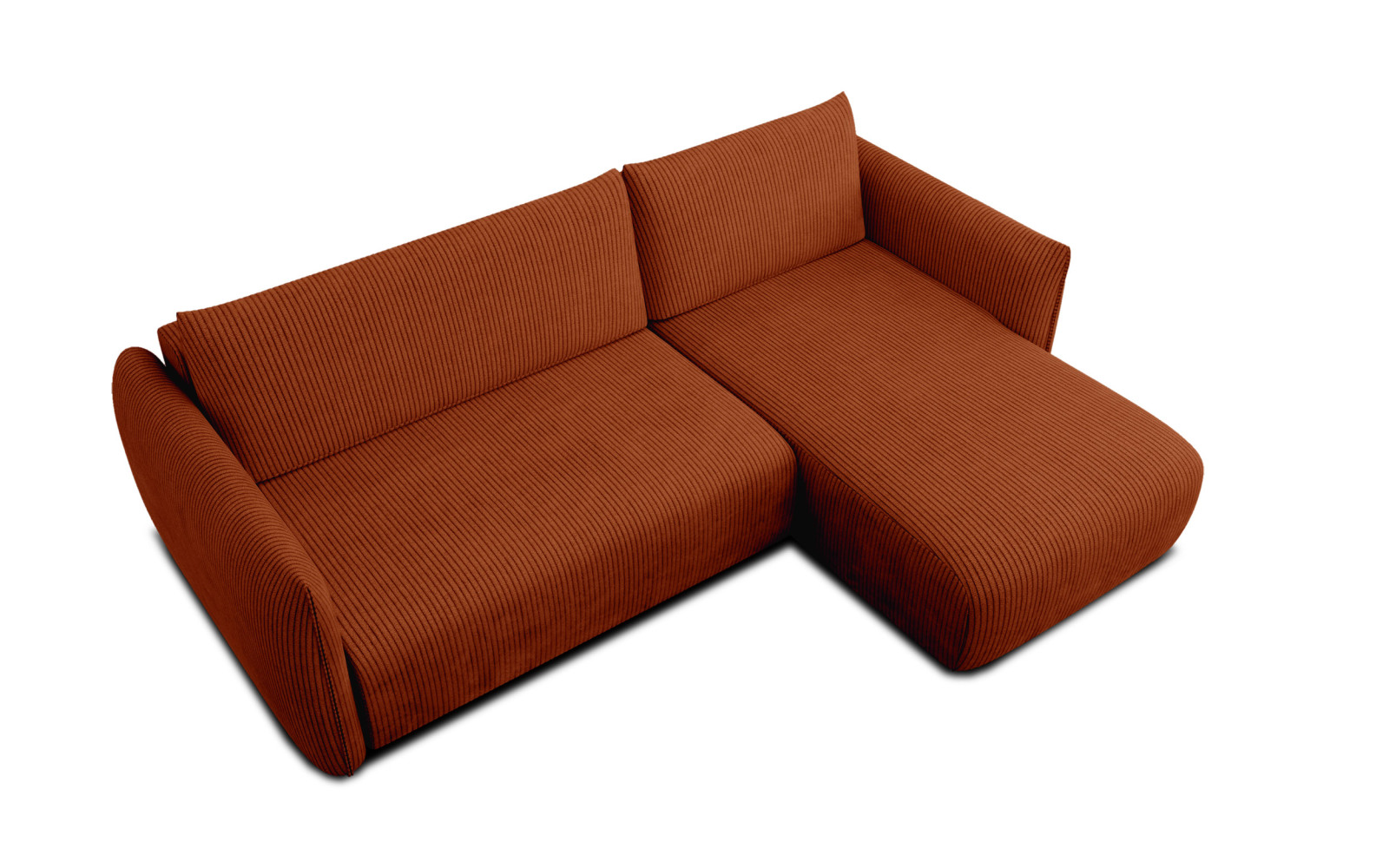 TAUER Ecksofa 3-Sitzer links, orange