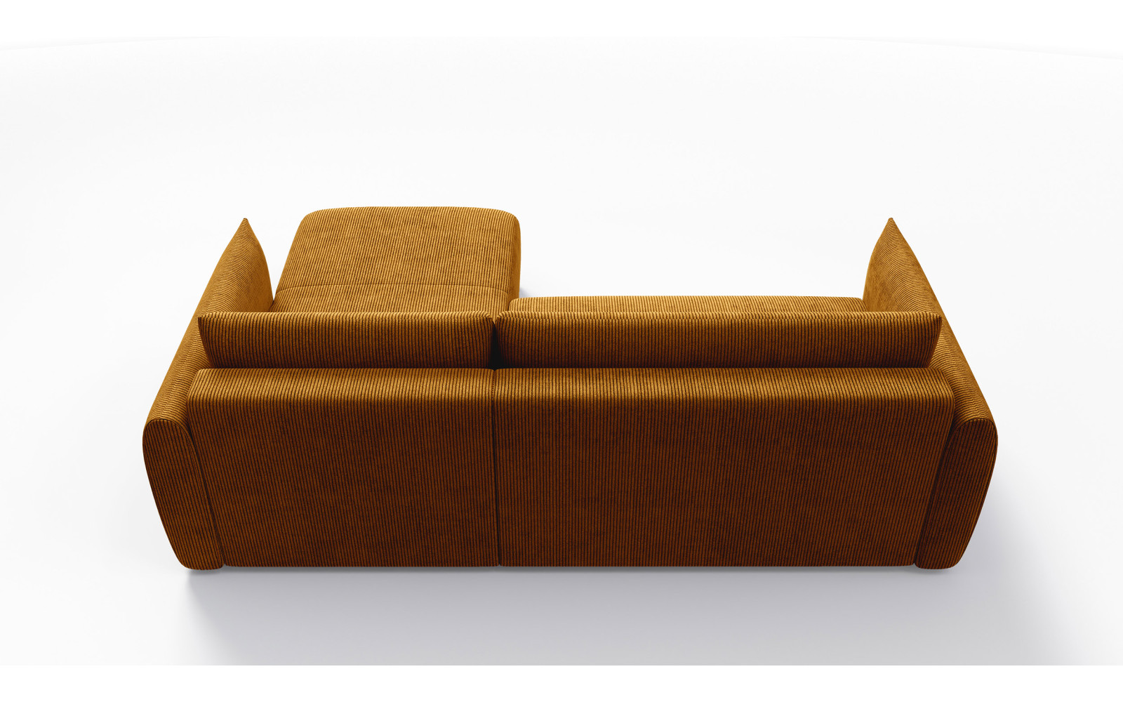 TAUER Ecksofa 3-Sitzer links, safran