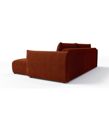 TAUER Ecksofa 3-Sitzer links, orange