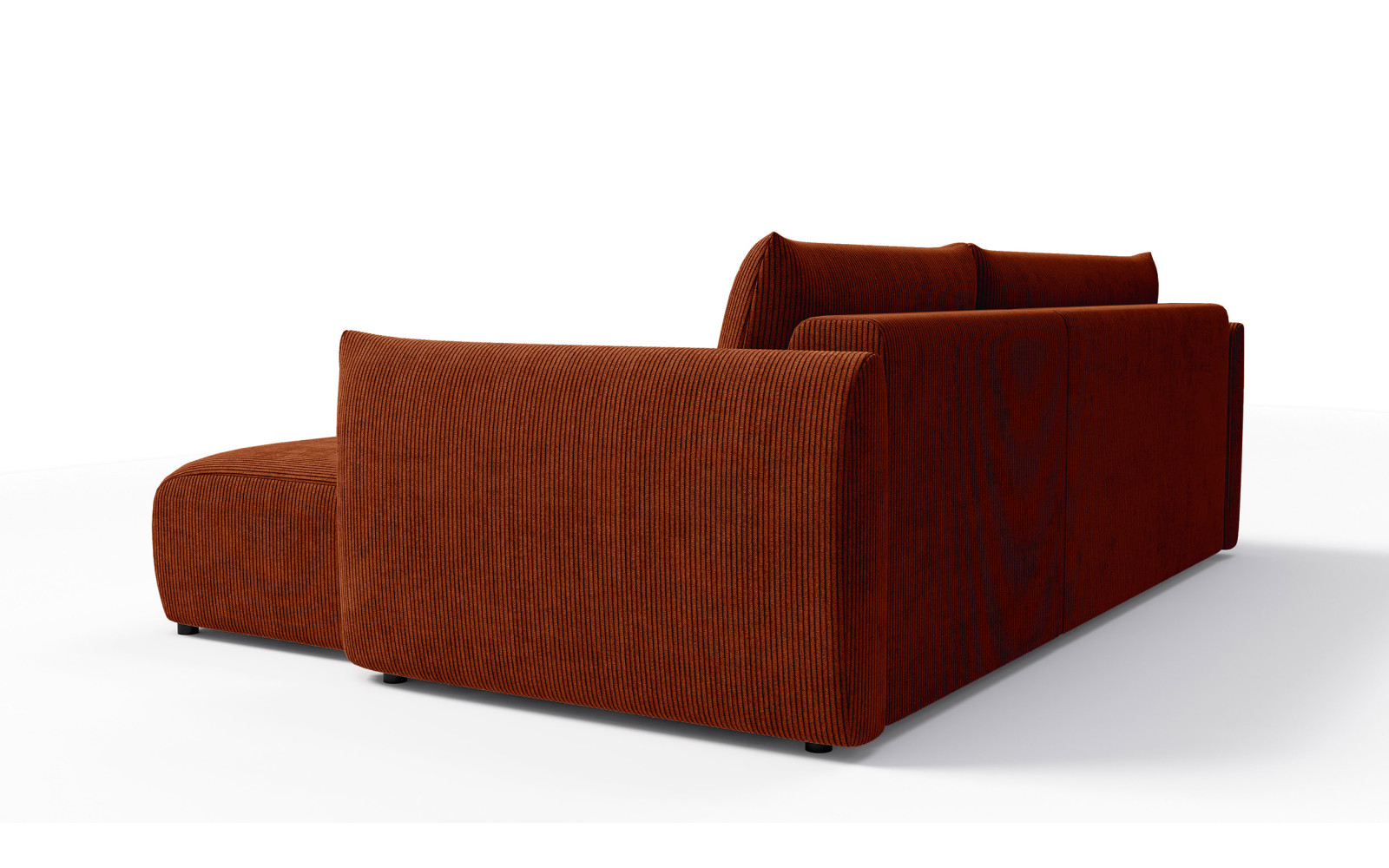 TAUER Ecksofa 3-Sitzer links, orange