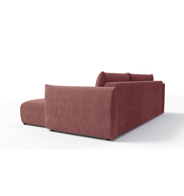 TAUER Ecksofa 3-Sitzer links, altrosa