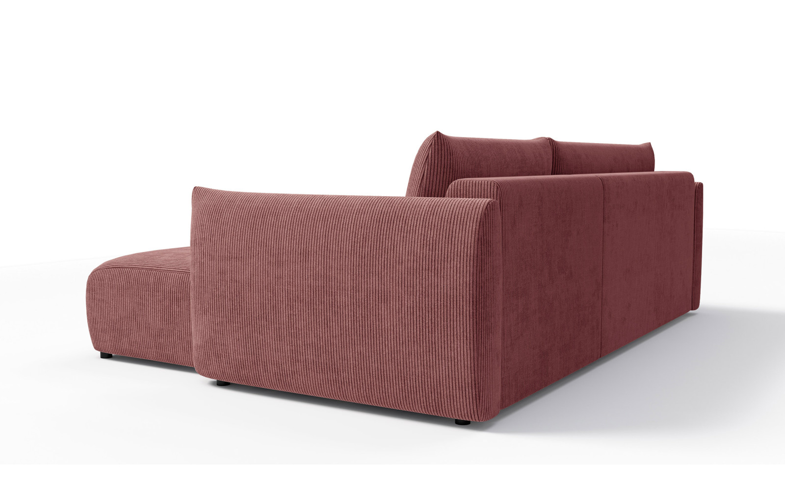 TAUER Ecksofa 3-Sitzer links, altrosa