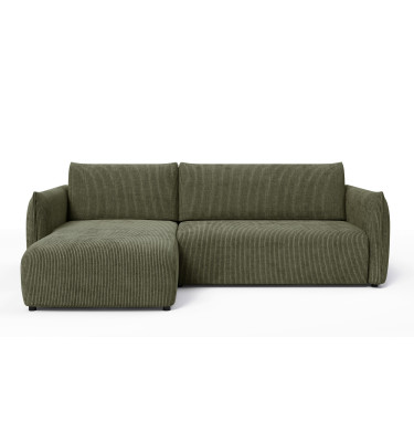 TAUER Ecksofa 3-Sitzer rechts, olive