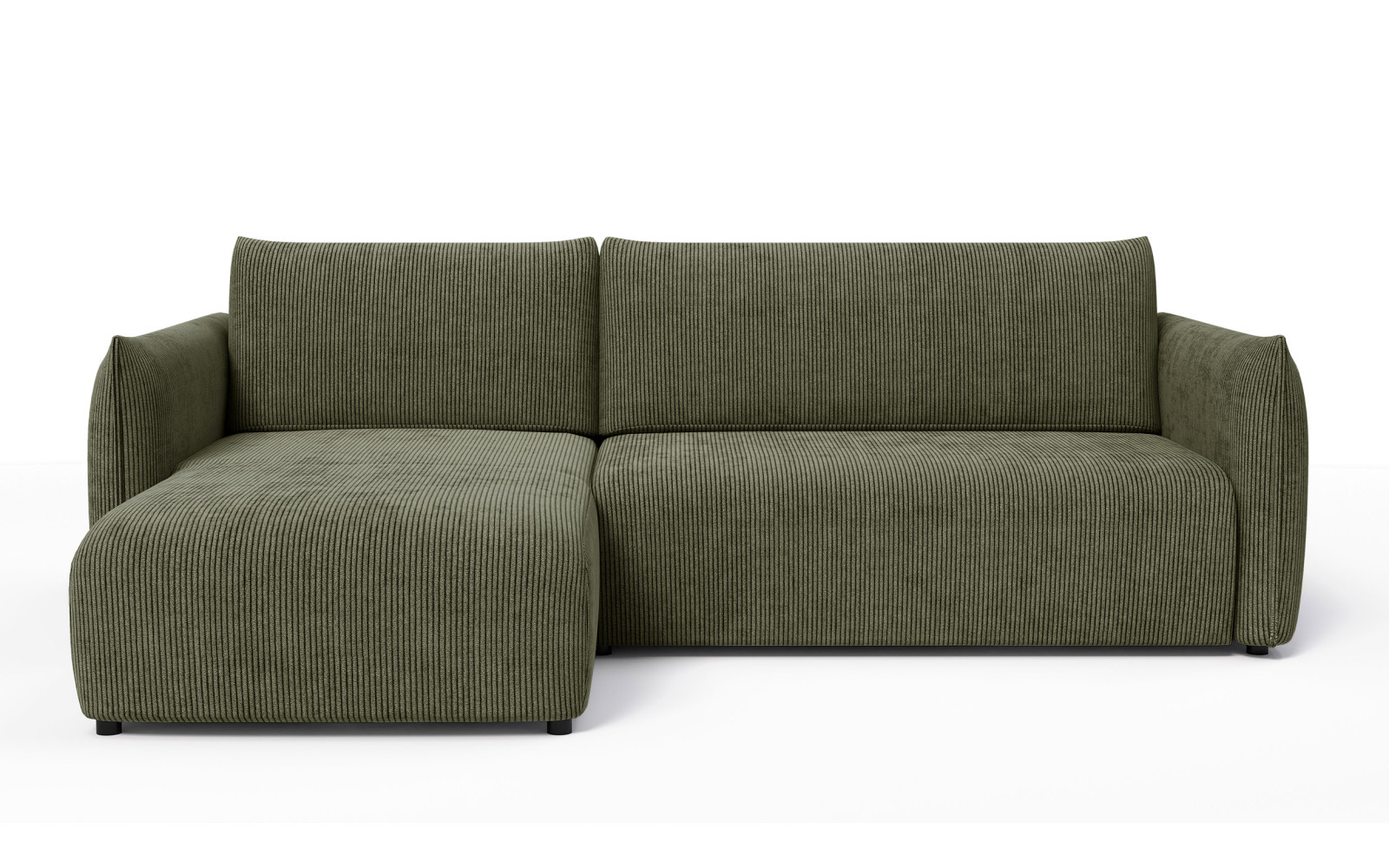 TAUER Ecksofa 3-Sitzer rechts, olive