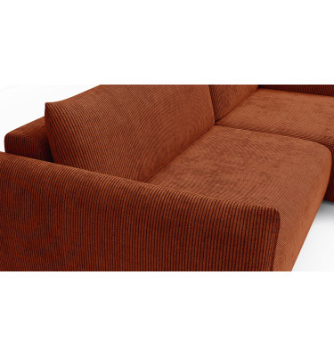 TAUER Ecksofa 3-Sitzer links, orange