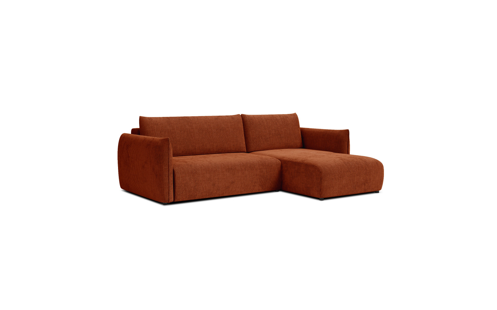 TAUER Ecksofa 3-Sitzer links, orange