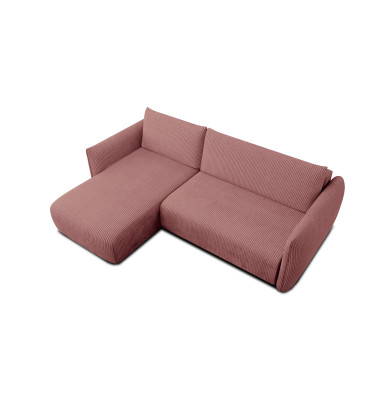 TAUER Ecksofa 3-Sitzer rechts, altrosa