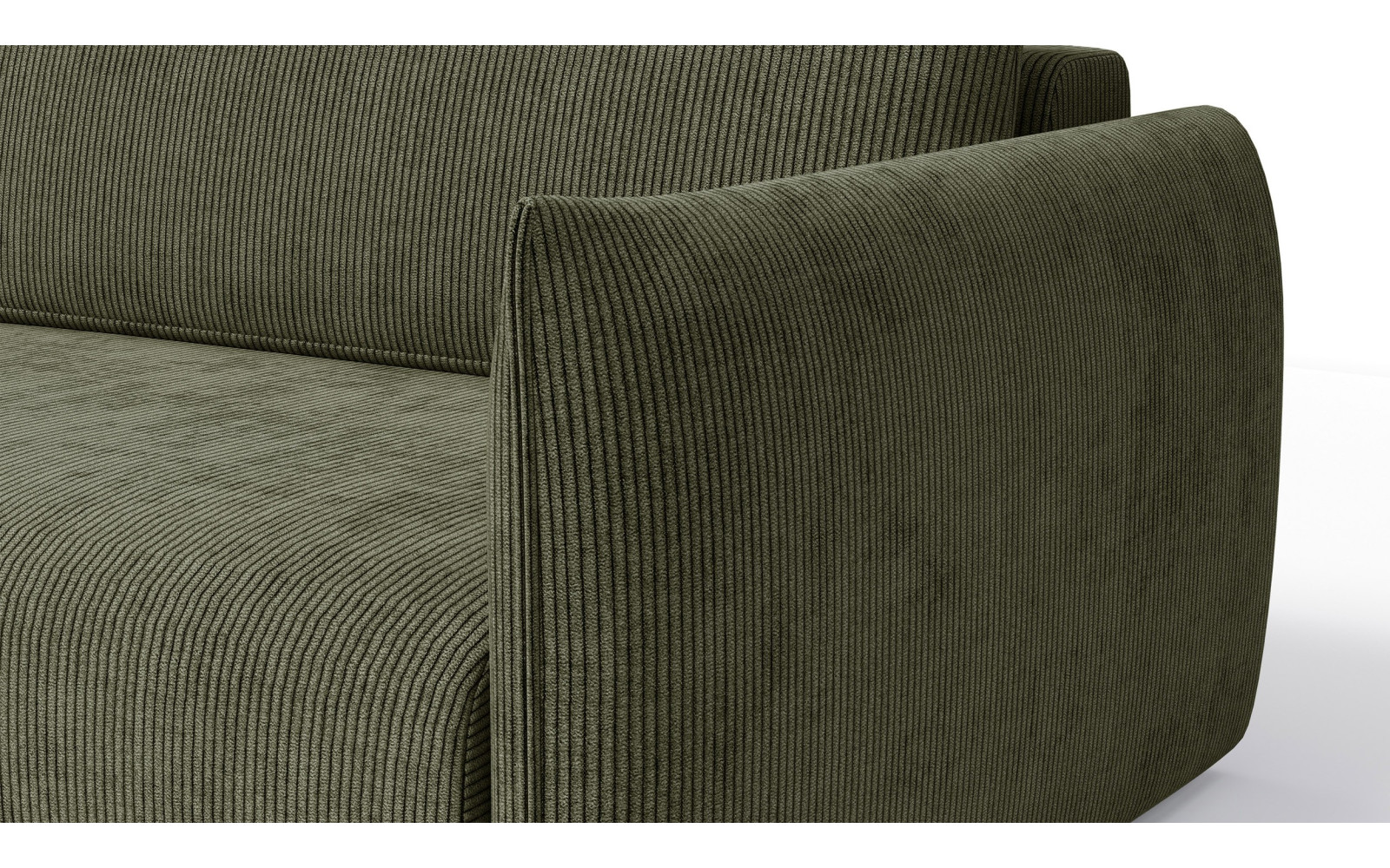 TAUER Ecksofa 3-Sitzer rechts, olive