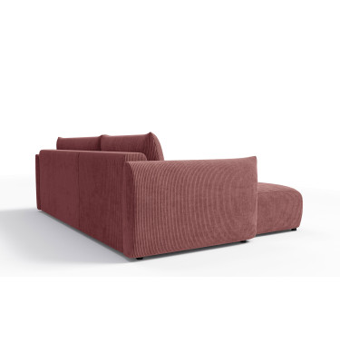 TAUER Ecksofa 3-Sitzer rechts, altrosa
