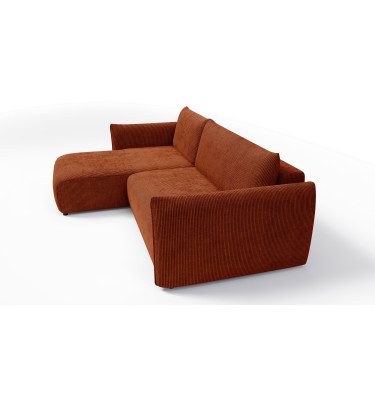 TAUER Ecksofa 3-Sitzer rechts, orange