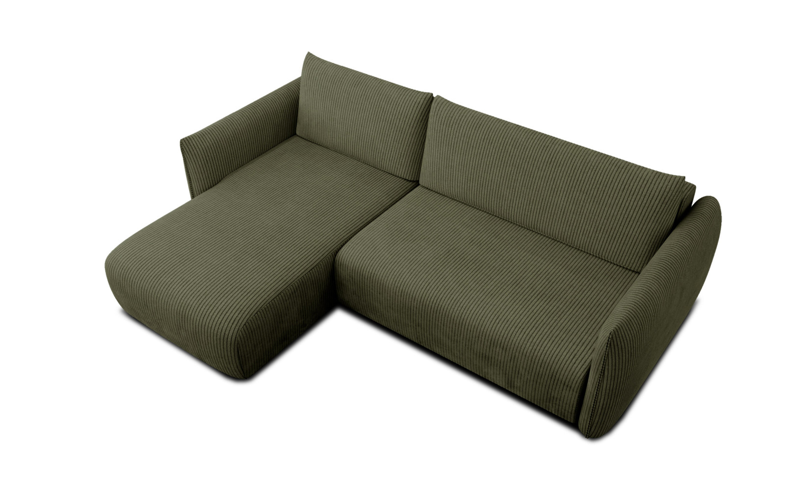 TAUER Ecksofa 3-Sitzer rechts, olive