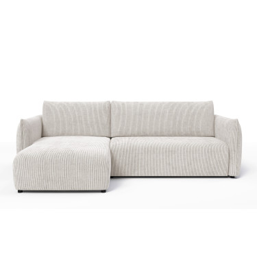 TAUER Ecksofa 3-Sitzer rechts, perlweiß