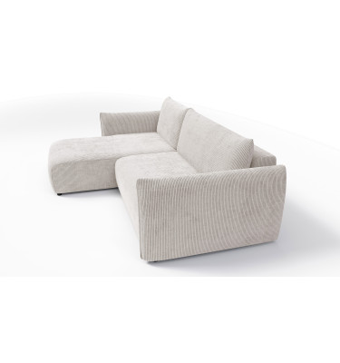 TAUER Ecksofa 3-Sitzer rechts, perlweiß