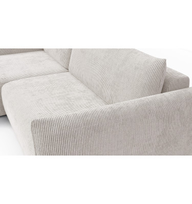 TAUER Ecksofa 3-Sitzer rechts, perlweiß