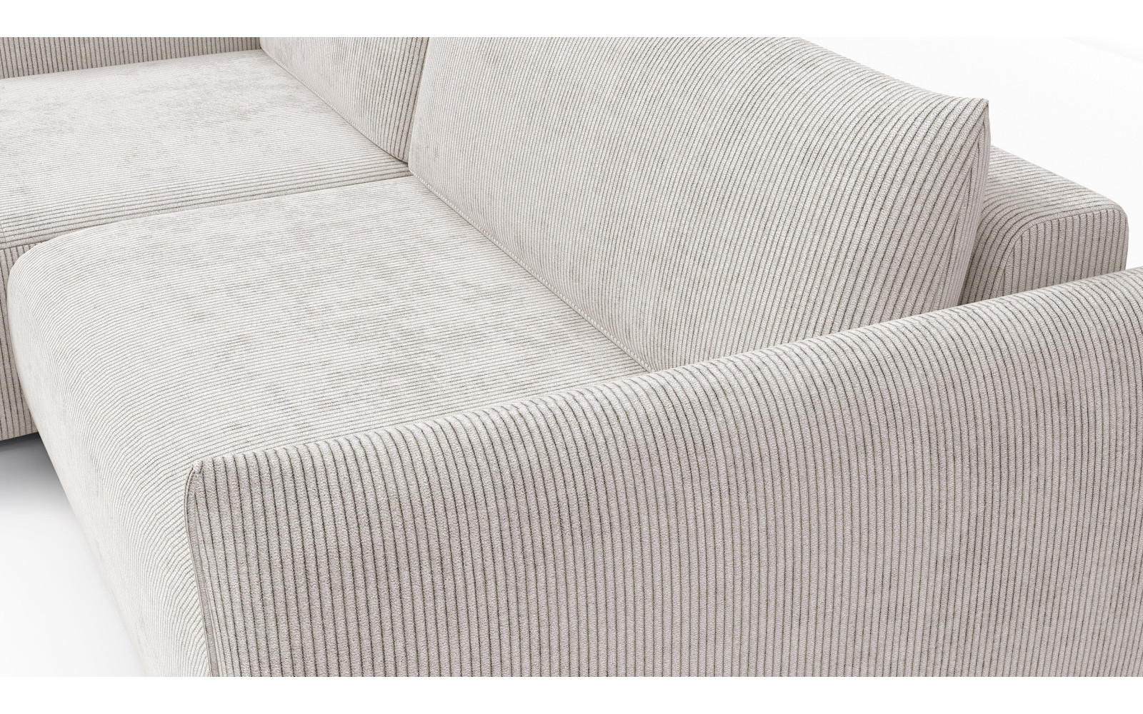 TAUER Ecksofa 3-Sitzer rechts, perlweiß