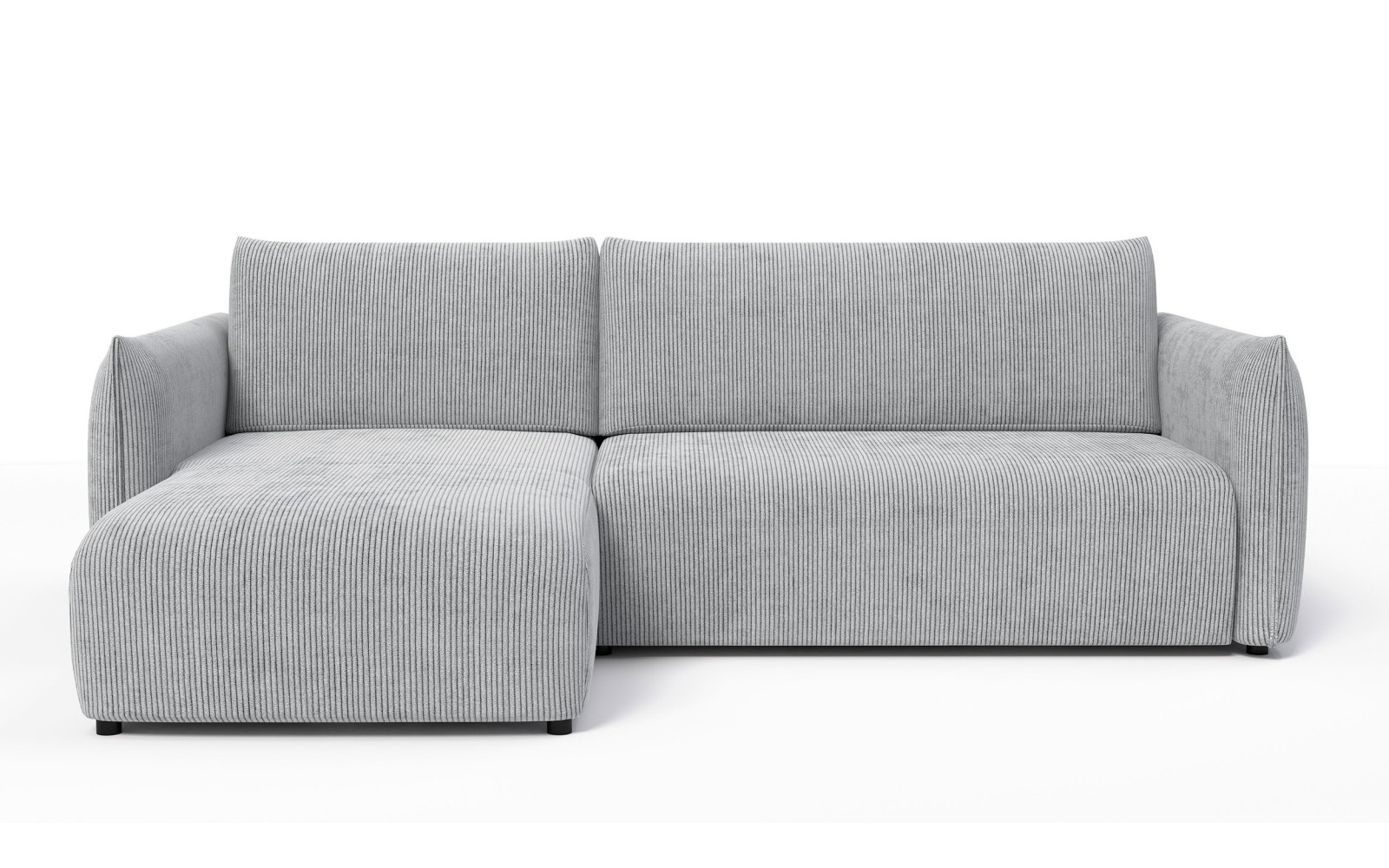 TAUER Ecksofa 3-Sitzer rechts, hellgrau