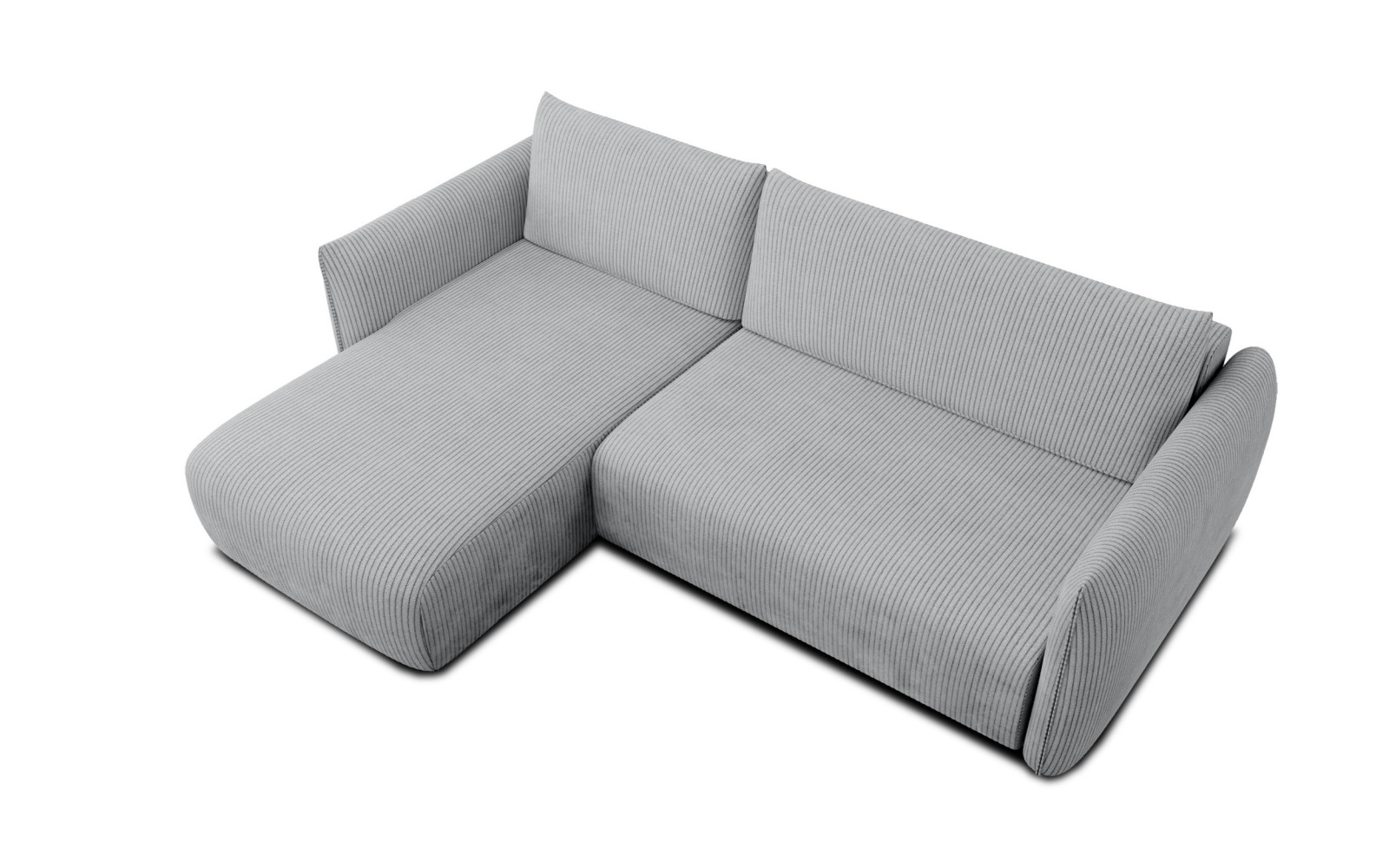 TAUER Ecksofa 3-Sitzer rechts, hellgrau