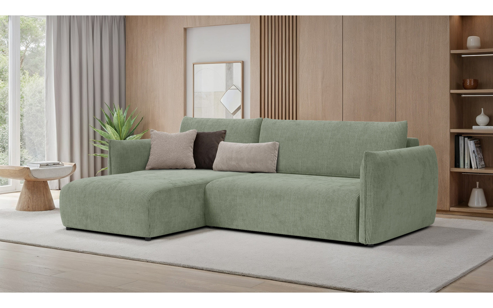 TAUER Ecksofa 3-Sitzer rechts, mint