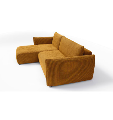 TAUER Ecksofa 3-Sitzer rechts, safran