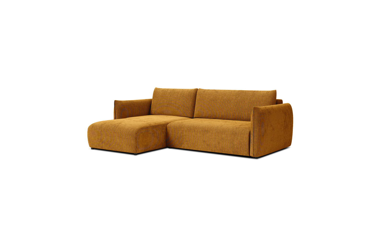 TAUER Ecksofa 3-Sitzer rechts, safran
